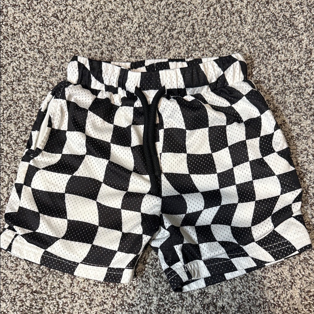 Little trouble checkered toddler shorts size 4